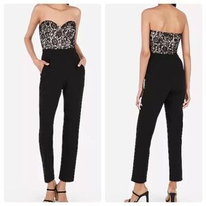 Express Strapless Jumpsuit with lace